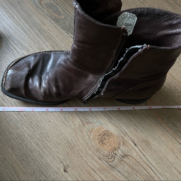 Arnold Churgin Brown Ankle Short Boots Leather Rounded Square Toe Shoe Size 8.5 - Picture 8 of 12